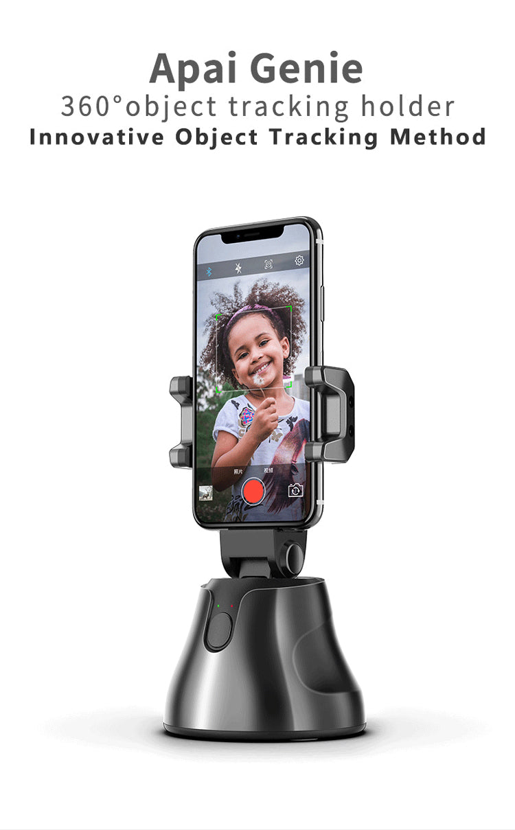 YTGEE 360 AI Motion Tracking Phone Holder Gimbal Rotate Face Track Holder Live Video Record Selfie Shooting Smart Robot Stand