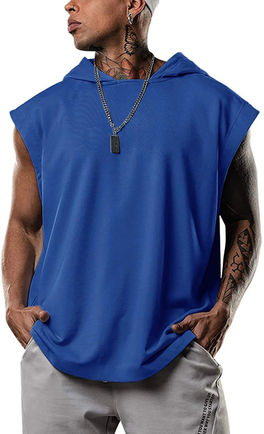 New Autumn Exercise Vest Oversized Fitness and Fitness  Skin-Friendly and Comfortable Sleeveless With Men's Hoodie