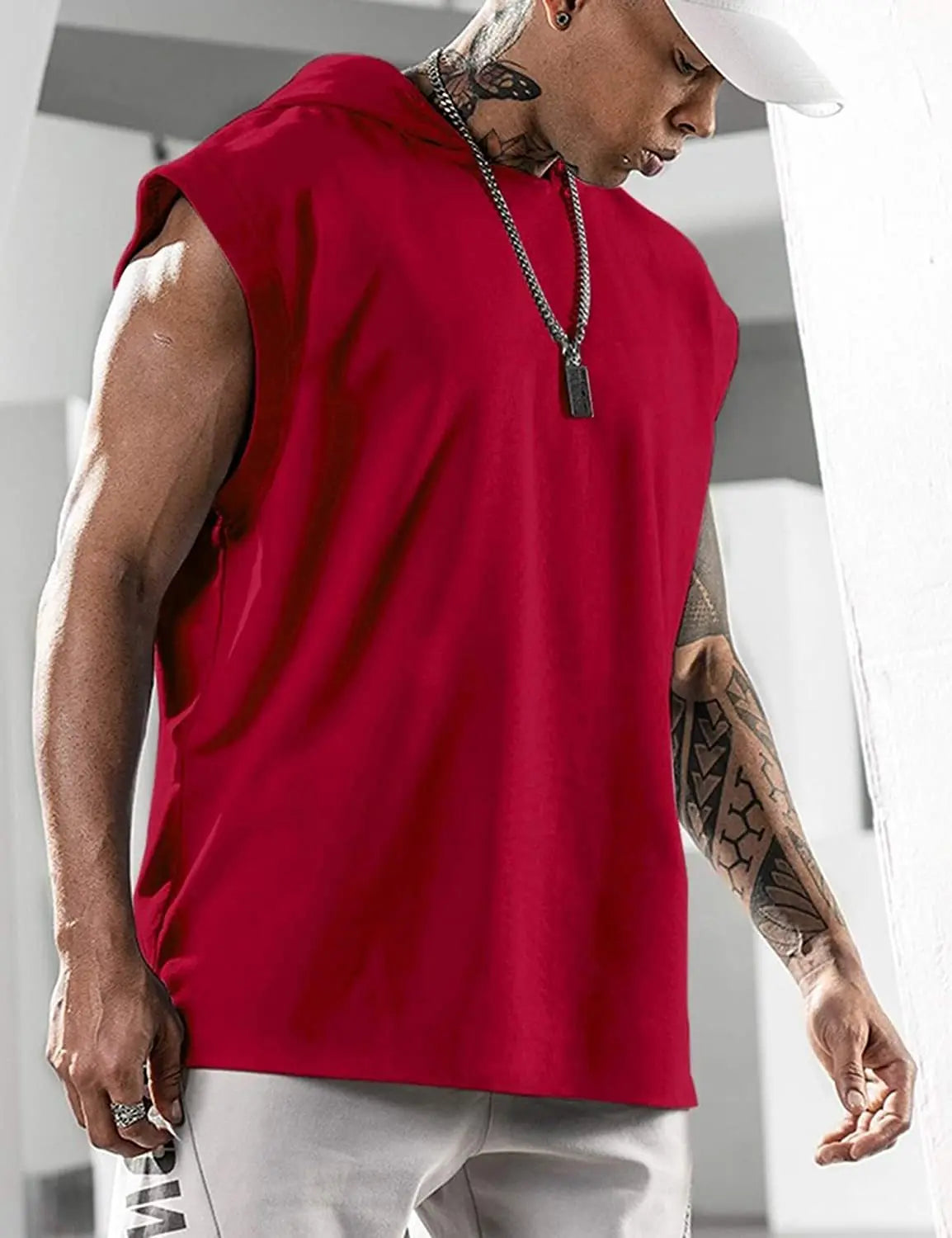 New Autumn Exercise Vest Oversized Fitness and Fitness  Skin-Friendly and Comfortable Sleeveless With Men's Hoodie